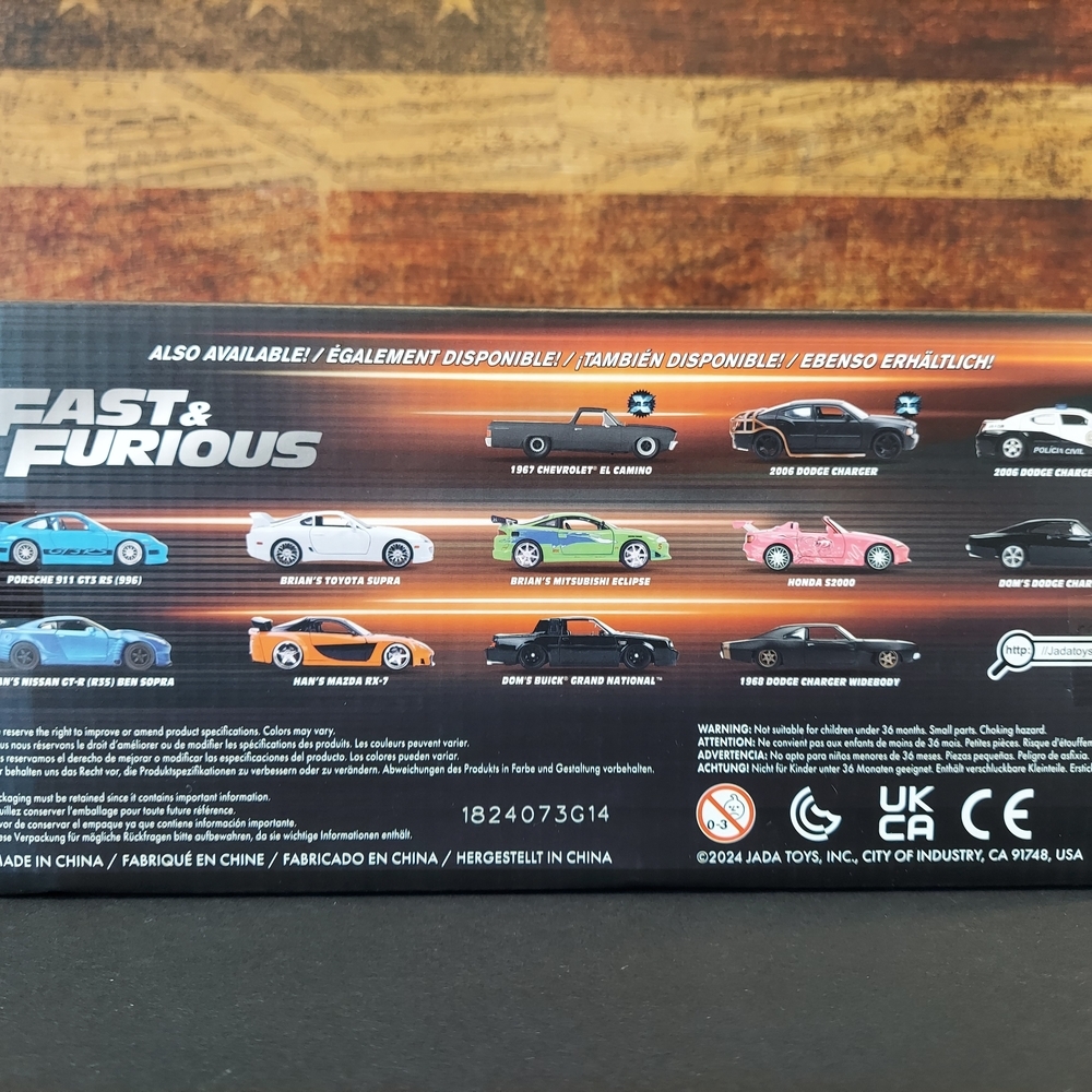Fast & Furious Han's Mazda RX-7 Die-Cast Model - Orange and Black - Picture 6 of 7
